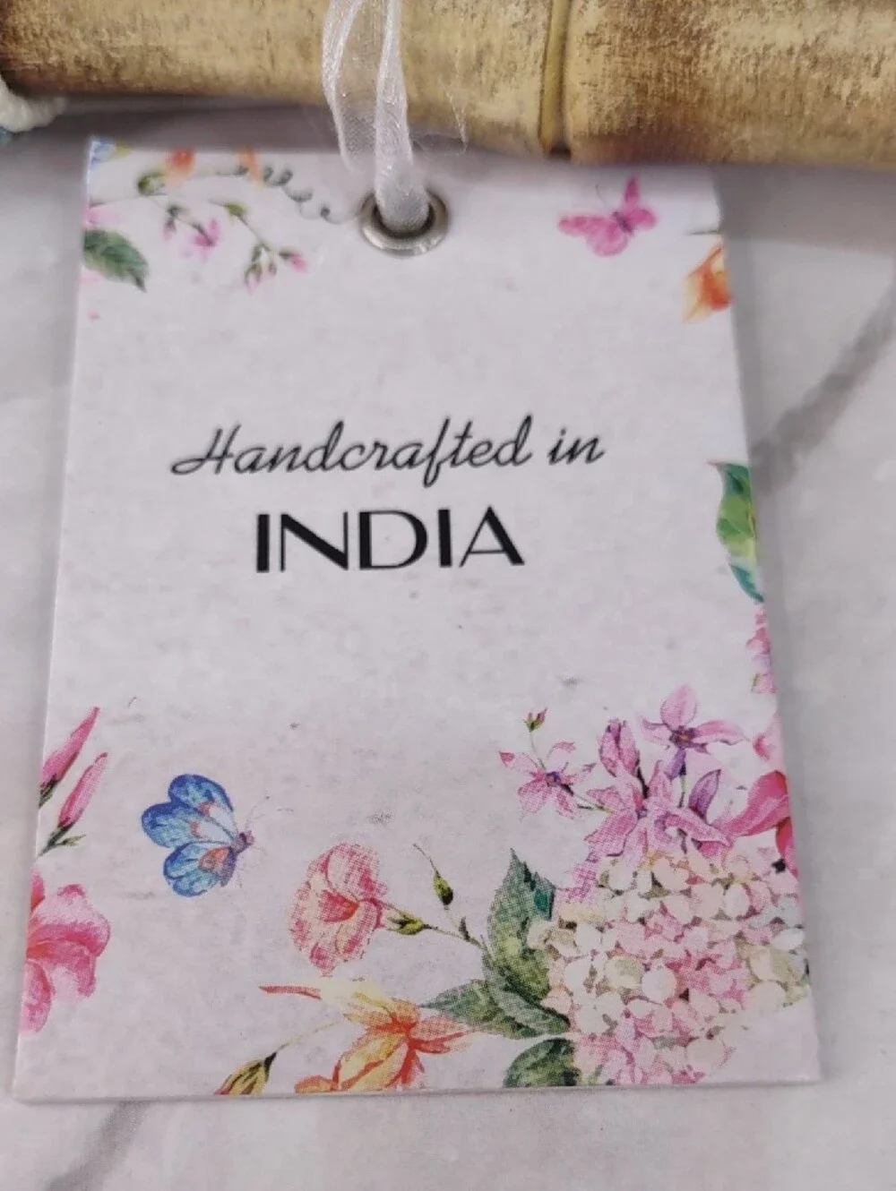 Beaded Floral Top Handle Bag